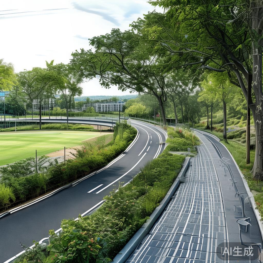 此外，周边道路设计合理，设有自行车道和步行道，鼓励